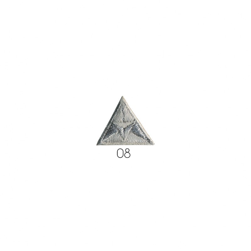 Mouche triangle brodé - Gris clair
