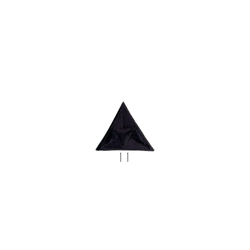 Mouche triangle brodé - Marine