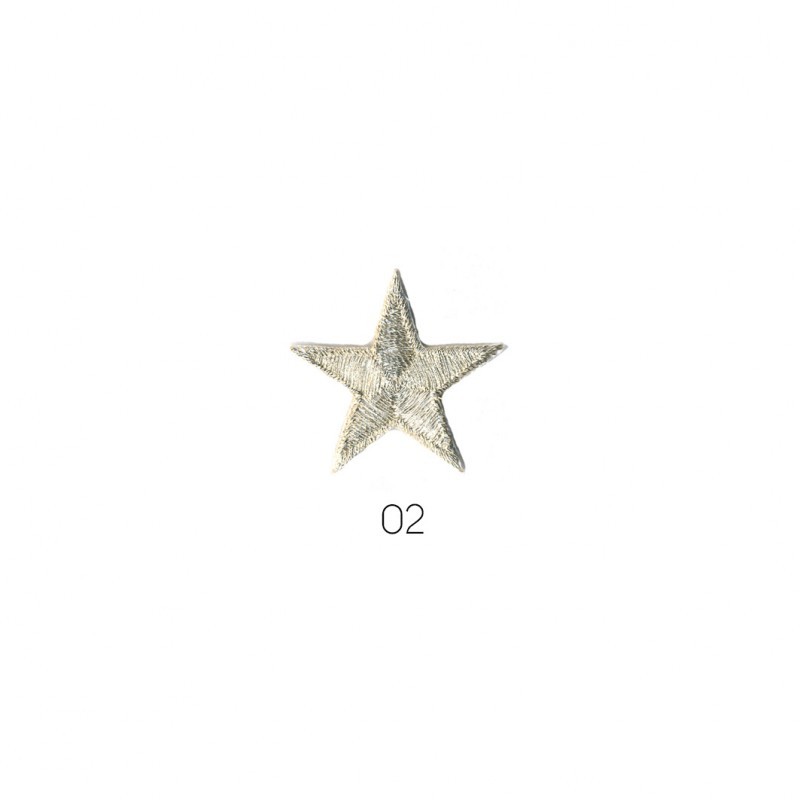 Ecusson etoile or/argt - Argent