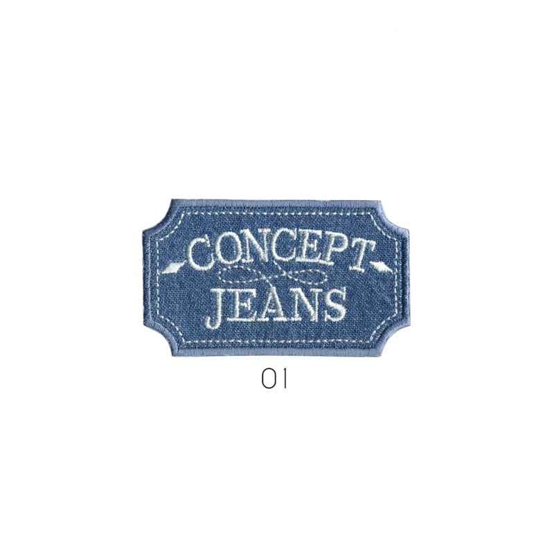 Ecusson concept jeans - Blue jeans clai