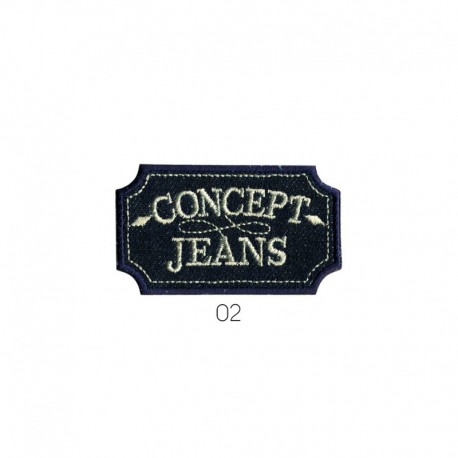 Ecusson concept jeans - Blue jeans fonc