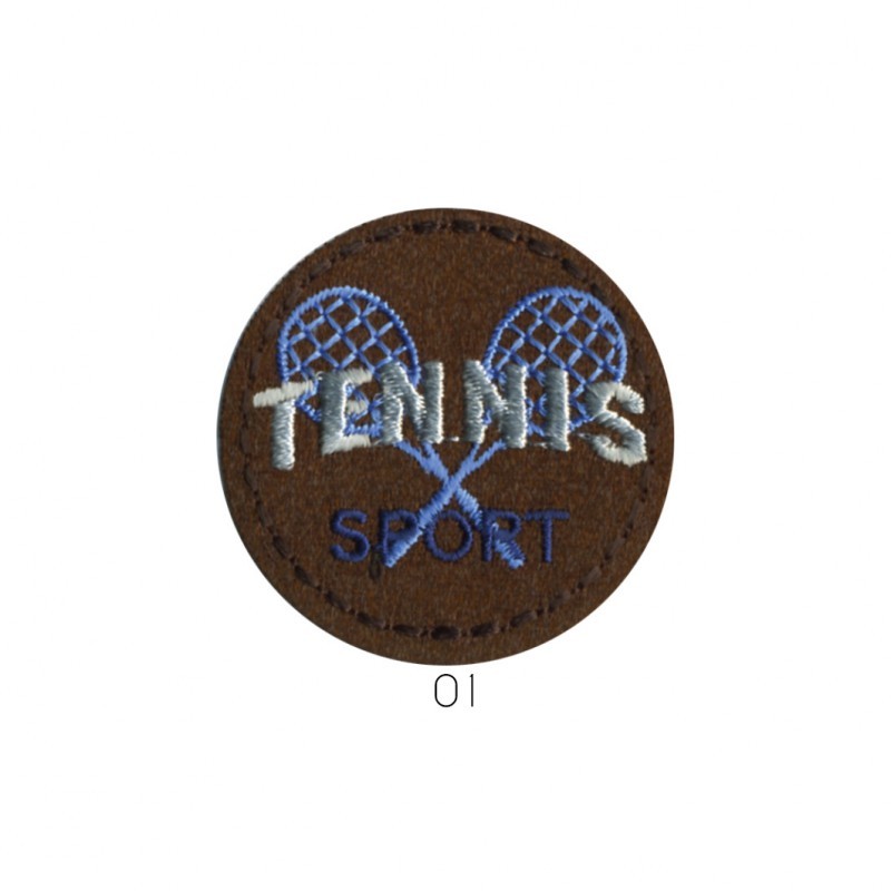 Motifs theme sport - Tennis marron