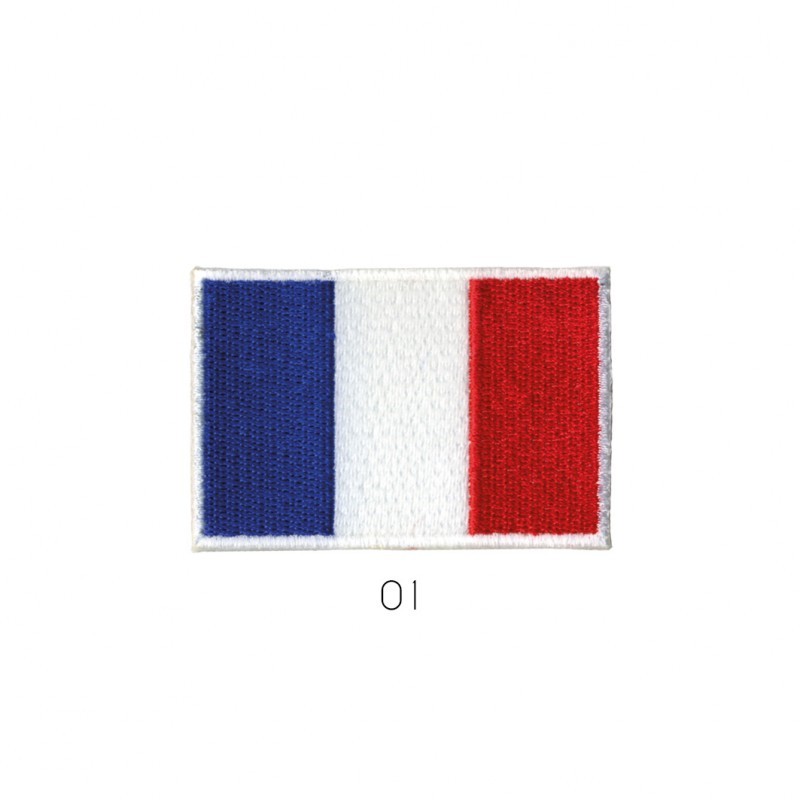 Drapeau brodé - France