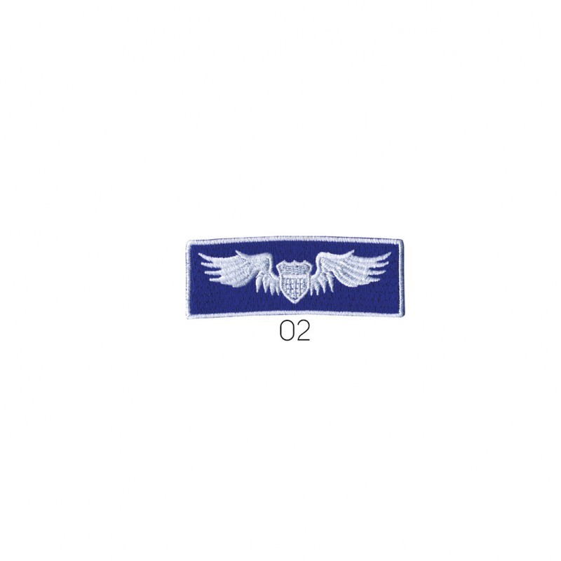 Badge airborne - Ailes fond bleu