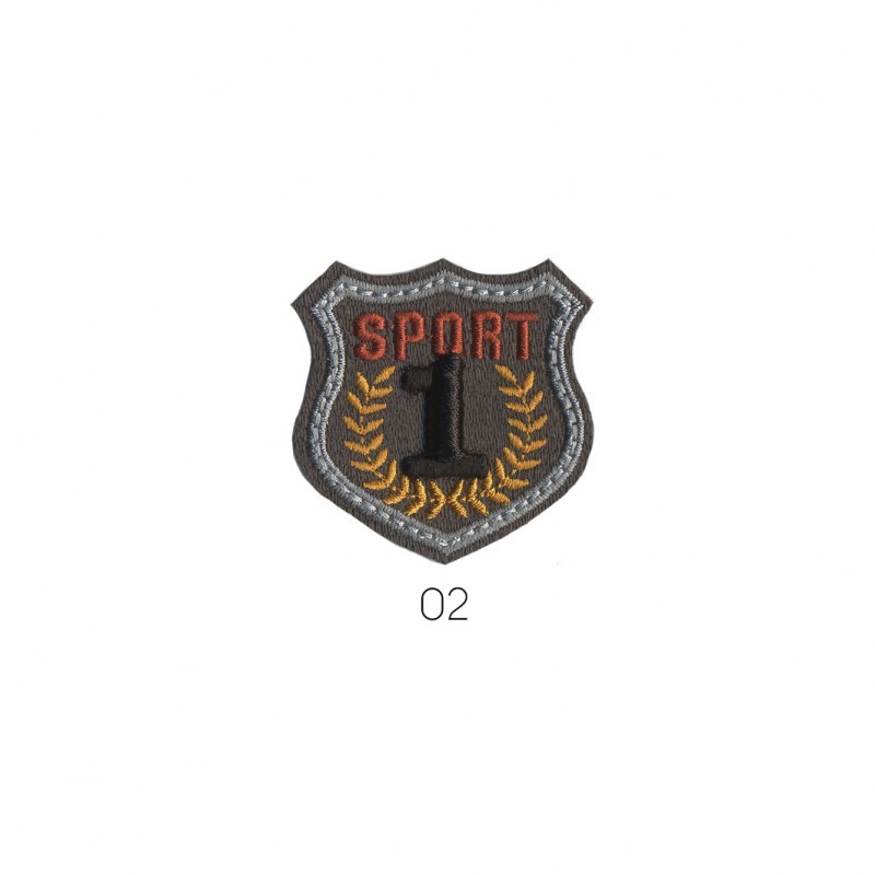 Blason sport 4x4cm - Noir