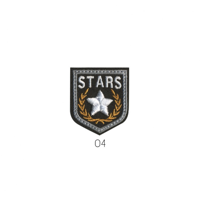 Blason stars 4x3,5cm - Noir blanc