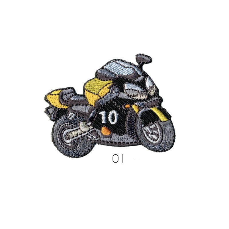 Motos - Noire 3,5x4,5cm