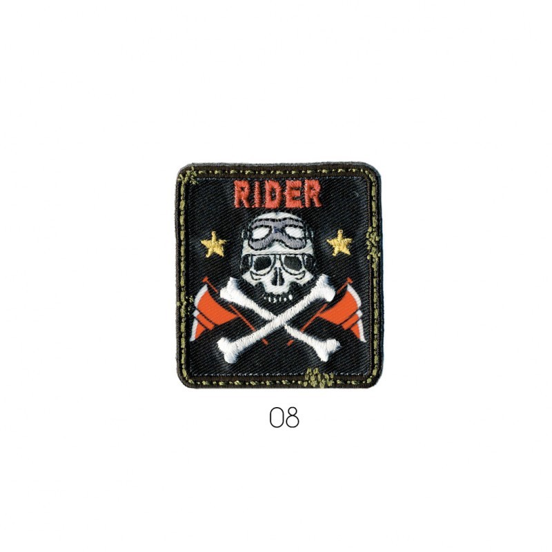Blason tete de mort - Rider noir 5x4