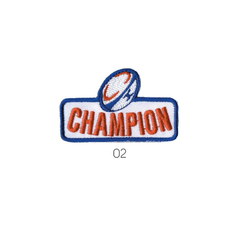 Ecusson champion 3x5 - Rugby