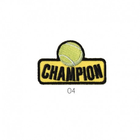 Ecusson champion 3x5 - Tennis