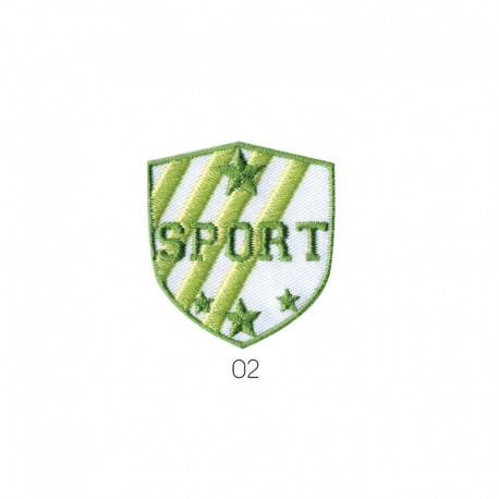 Blason sport 4x3,5cm - Vert