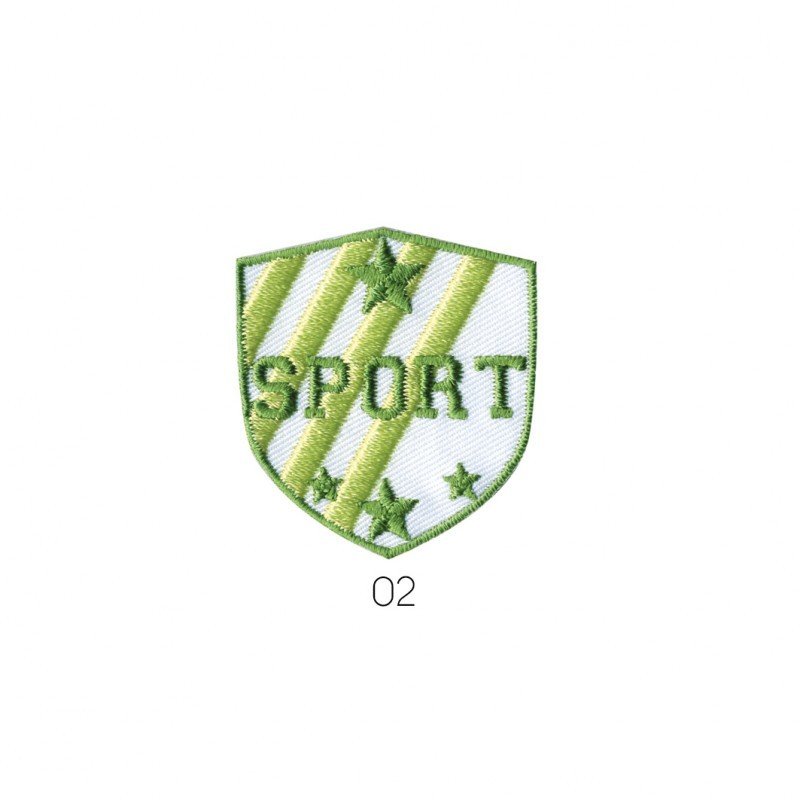 Blason sport 4x3,5cm - Vert