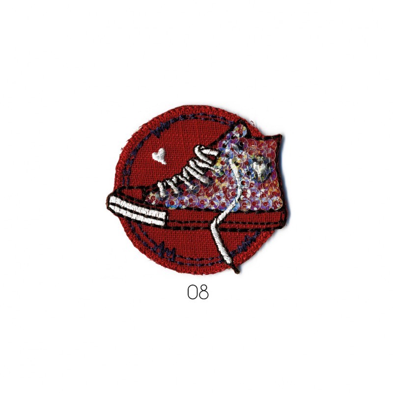 Baskets branchees 5x5 - Rouge/blanc