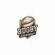 Ecusson rugby - Rugby rouge