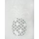 Brise Bise Ananas Voile Marbre Blanc Gris Lurex Hauteur 89 cm