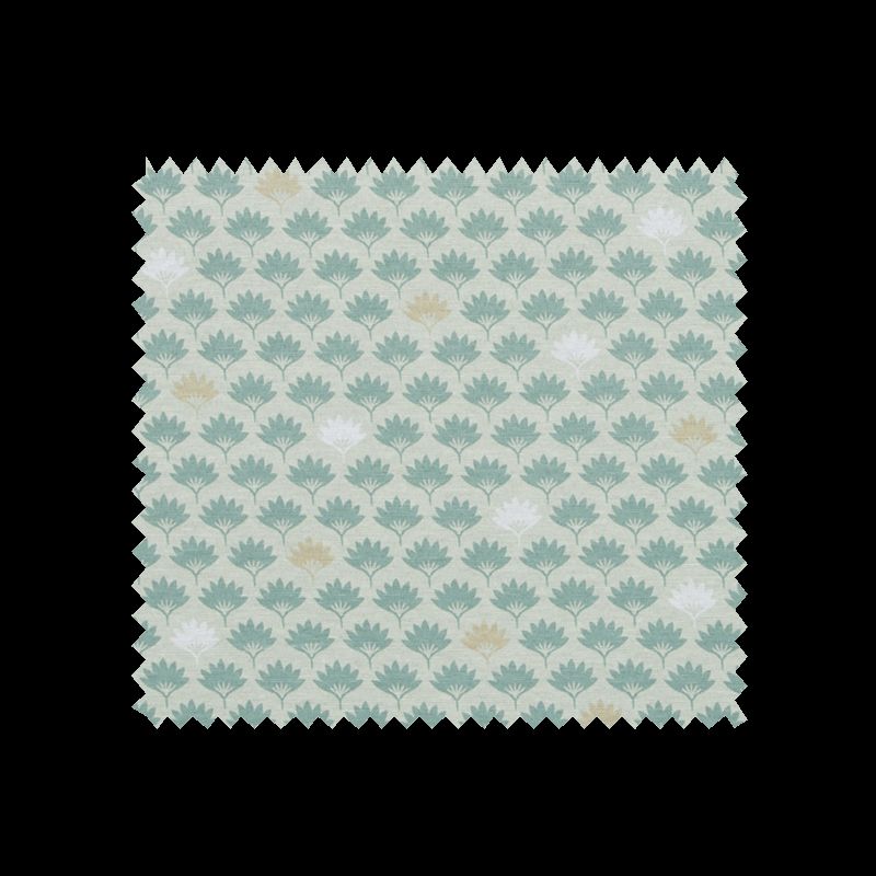 Tissu Imprimé Petite Feuille Fond Vert