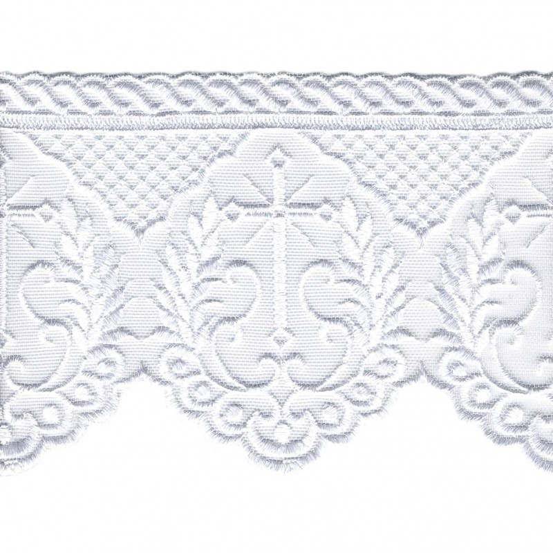 Broderie s/tulle 120mm  Blanc - 