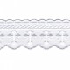 Broderie s/tulle 55mm  Blanc - 