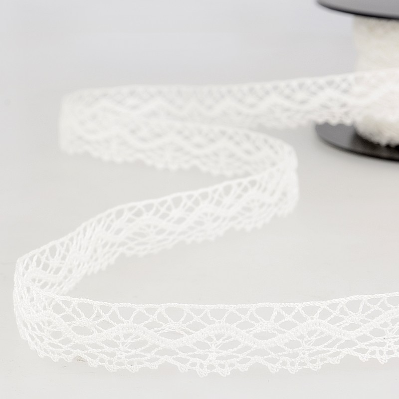 Ruban Dentelle Tulle Coton Sweet Trims 10 Cm De Large - Au Mètre Pour Couture