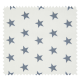 Tissu Coton Popeline Grosse Etoile Grise