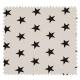 Tissu Coton Popeline Grosse Etoile Noir