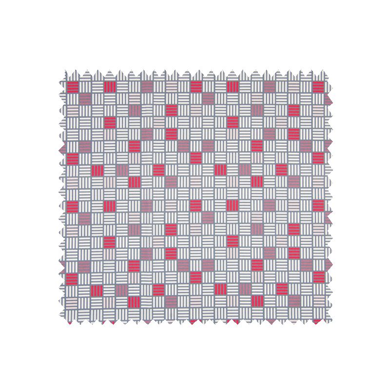 Tissu Coton Popeline Damier Rose