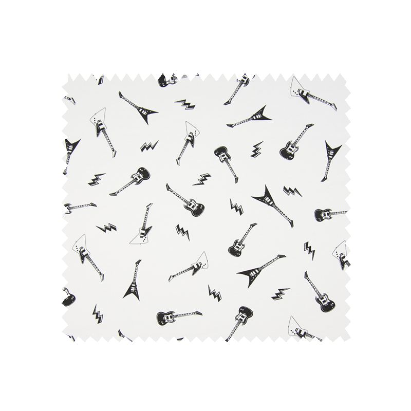 Tissu Coton Popeline Guitare