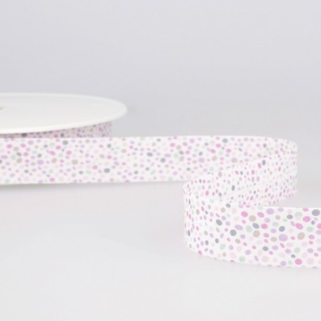 Biais imprimé confettis