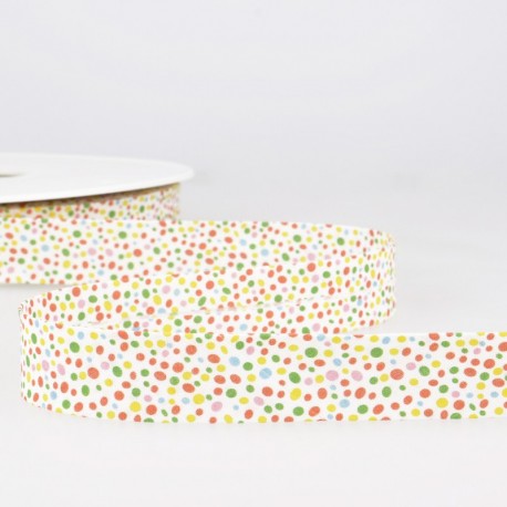 Biais imprimé confettis