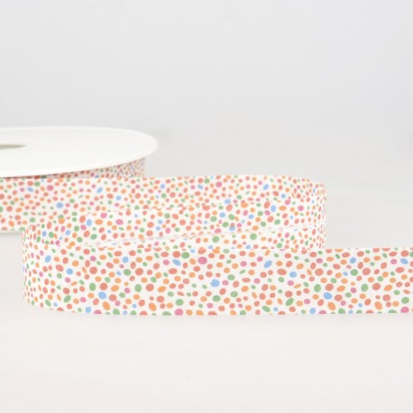 Biais imprimé confettis
