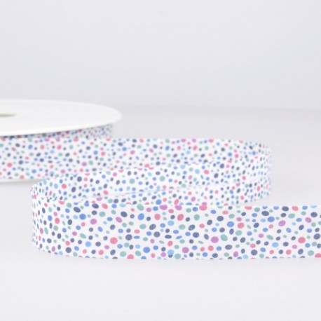 Biais imprimé confettis