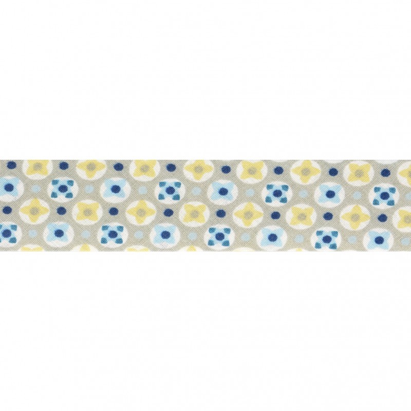 Biais replié pois fleurs 27mm