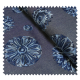 Tissu Chambray Brodé Rosace