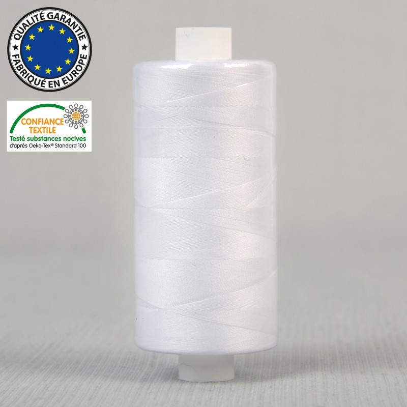 Fil polyester 1000 m  Blanc - 