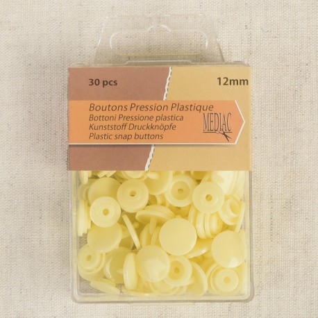 Bouton pression plastique 12mm  - 30 pièces