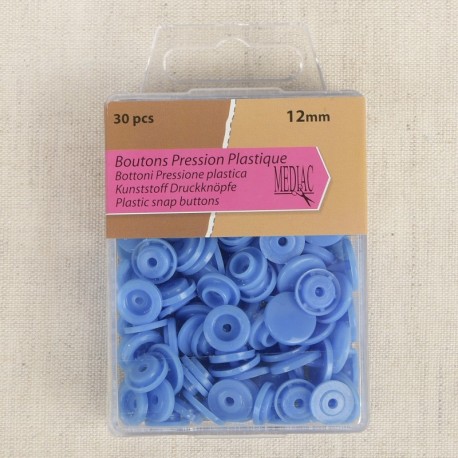 Bouton pression plastique 12mm  - 30 pièces