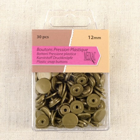 Bouton pression plastique 12mm  - 30 pièces