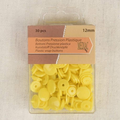 Bouton pression plastique 12mm  - 30 pièces