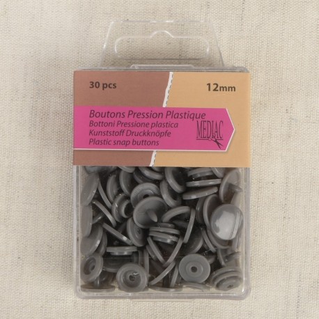 Bouton pression plastique 12mm  - 30 pièces