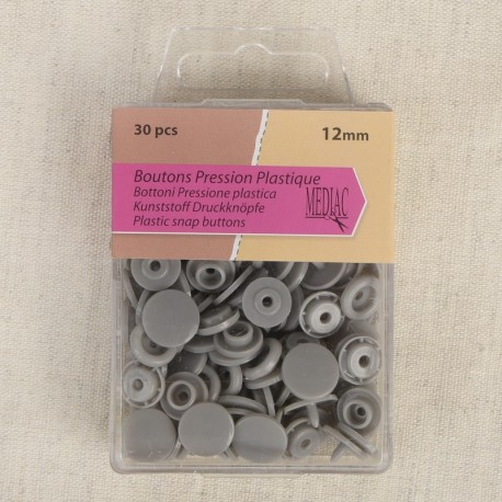 Bouton pression plastique 12mm  - 30 pièces