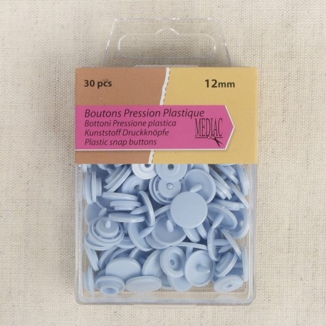 Bouton pression plastique 12mm  - 30 pièces