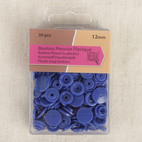 Bouton pression plastique 12mm  - 30 pièces