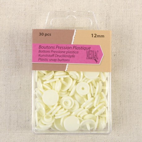 Bouton pression plastique 12mm  - 30 pièces