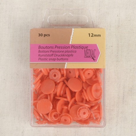 Bouton pression plastique 12mm  - 30 pièces