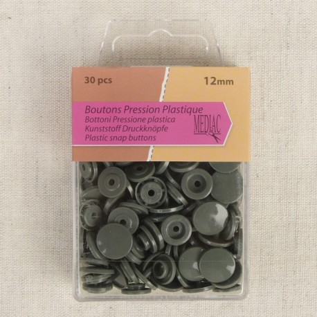 Bouton pression plastique 12mm  - 30 pièces