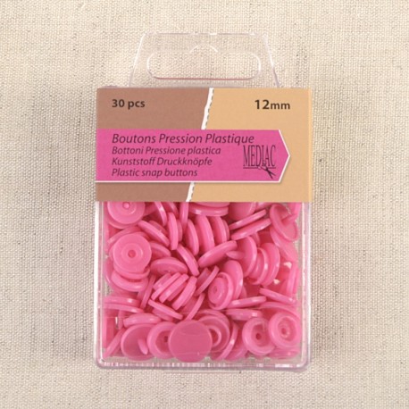 Bouton pression plastique 12mm  - 30 pièces