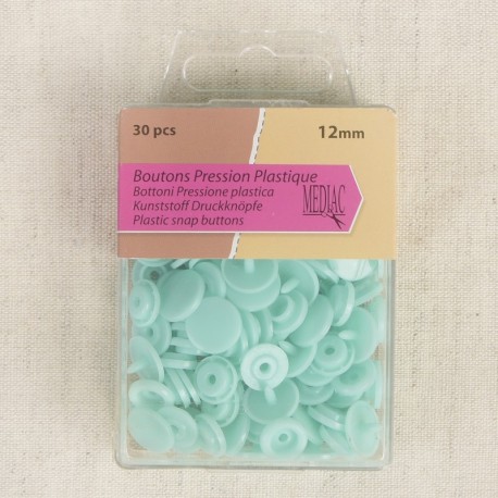 Bouton pression plastique 12mm  - 30 pièces