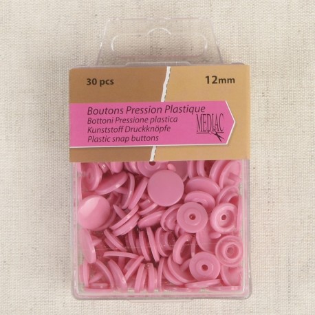 Bouton pression plastique 12mm  - 30 pièces