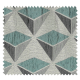 Tissu Jacquard Carat Géométrie Triangle Bleu Clair Gris