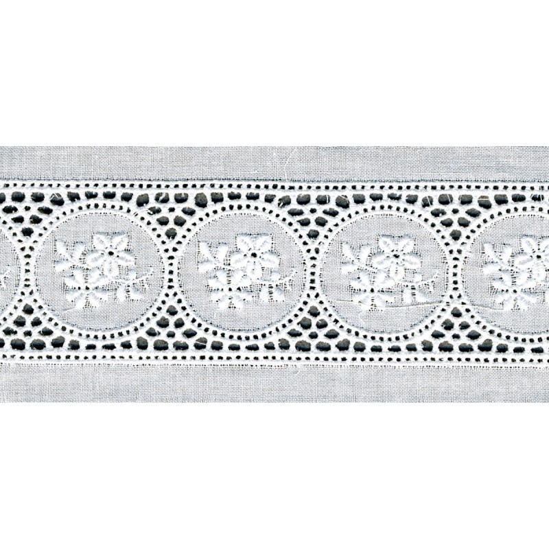 Broderie anglaise 45mm  Blanc - 